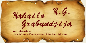 Mahailo Grabundžija vizit kartica